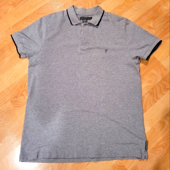 French Connection Men's Classic Grey Short Sleeve Polo Size XL - Picture 1 of 7